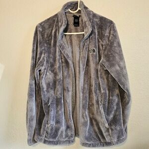 The North Face Osito Fleece Jacket Womens XL Grey Full Zip High Pile Soft Jacket